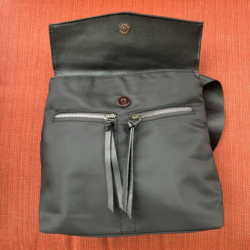 BOTKIER NEW YORK COUTURE AUTH-BLACK SLEEK PRADA LIKE NYLON TEXTURE LIGHT FEEL - Picture 4 of 12